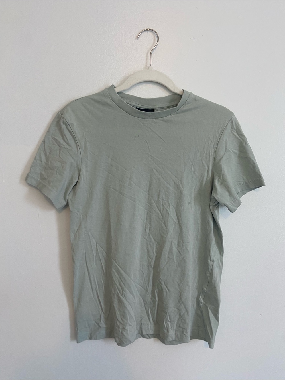 H&M Sage Green Regular Fit T-Shirt - Size XS